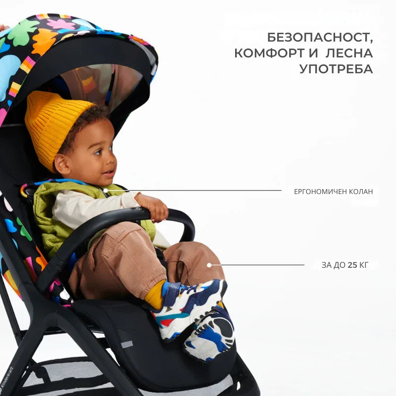 Kinderkraft NUBI 2 бебешка количка HAPPY SHAPES by KinderKraft