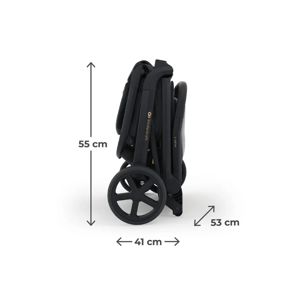 Kinderkraft NUBI 3 бебешка количка MIDNIGHT BLACK by KinderKraft