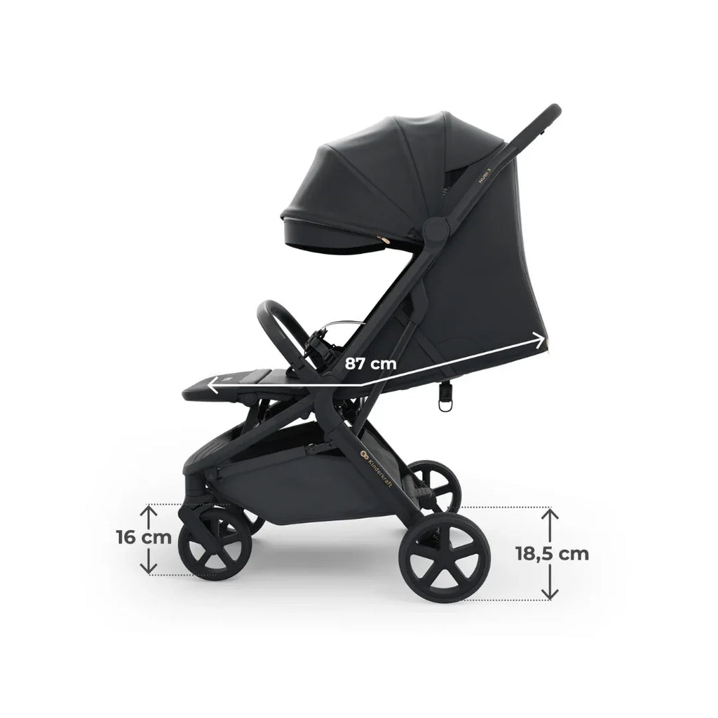 Kinderkraft NUBI 3 бебешка количка MIDNIGHT BLACK by KinderKraft