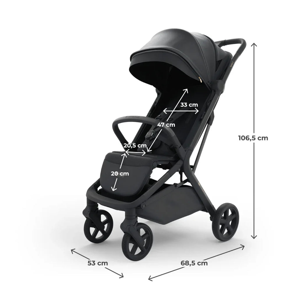 Kinderkraft NUBI 3 бебешка количка MIDNIGHT BLACK by KinderKraft
