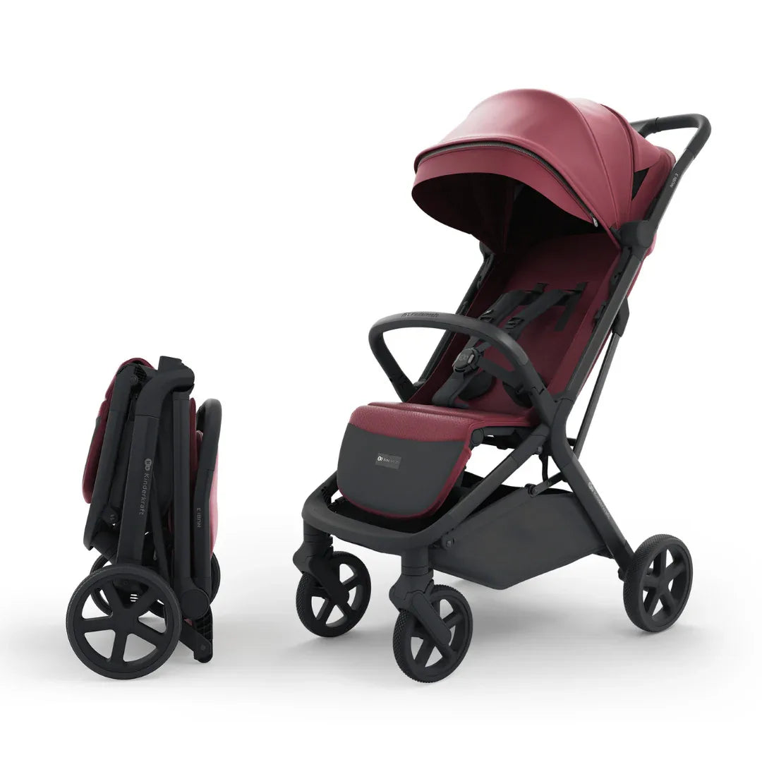Kinderkraft NUBI 3 бебешка количка DARK RUBY by KinderKraft