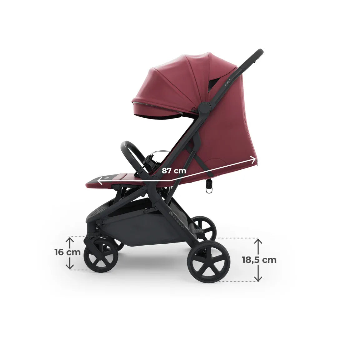 Kinderkraft NUBI 3 бебешка количка DARK RUBY by KinderKraft