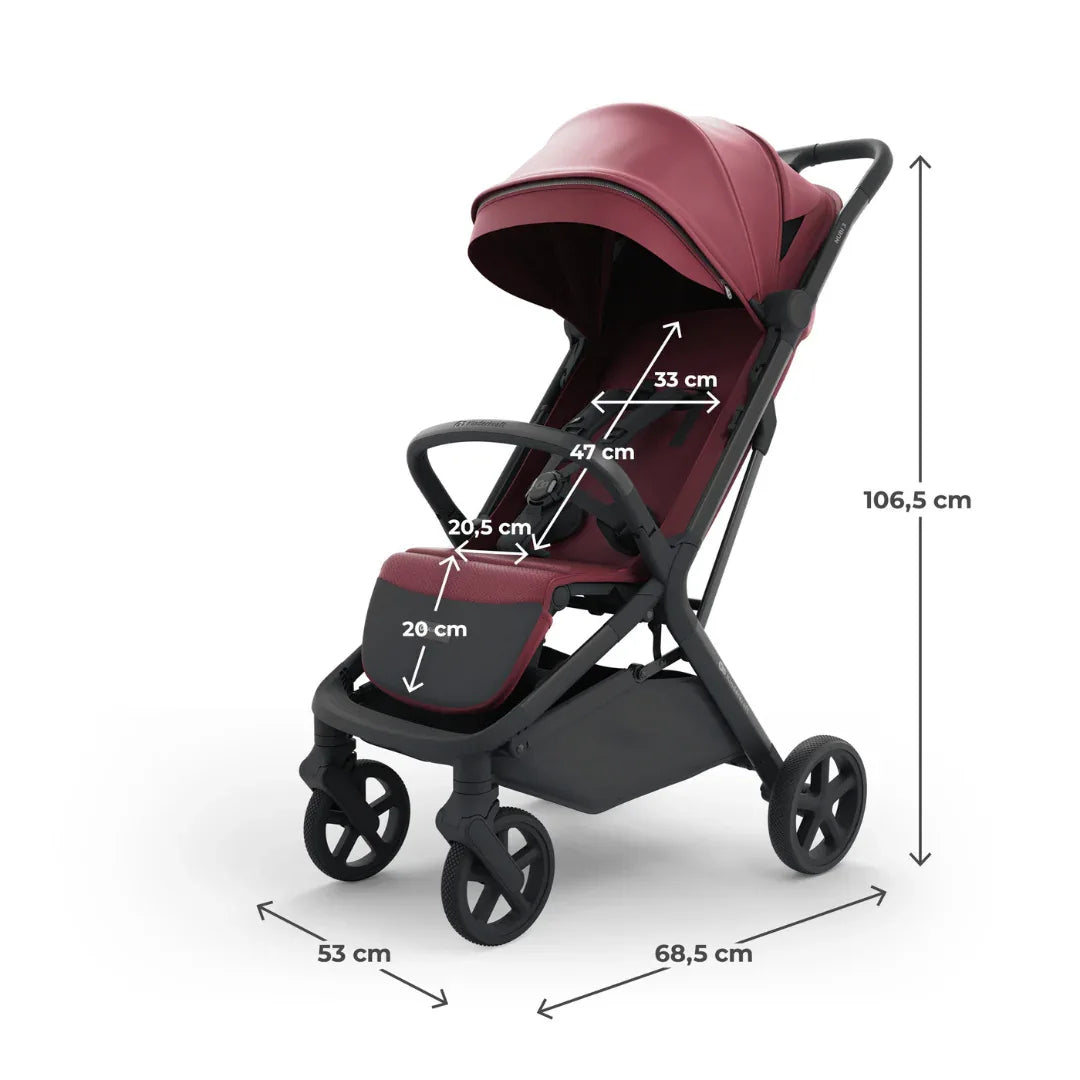 Kinderkraft NUBI 3 бебешка количка DARK RUBY by KinderKraft