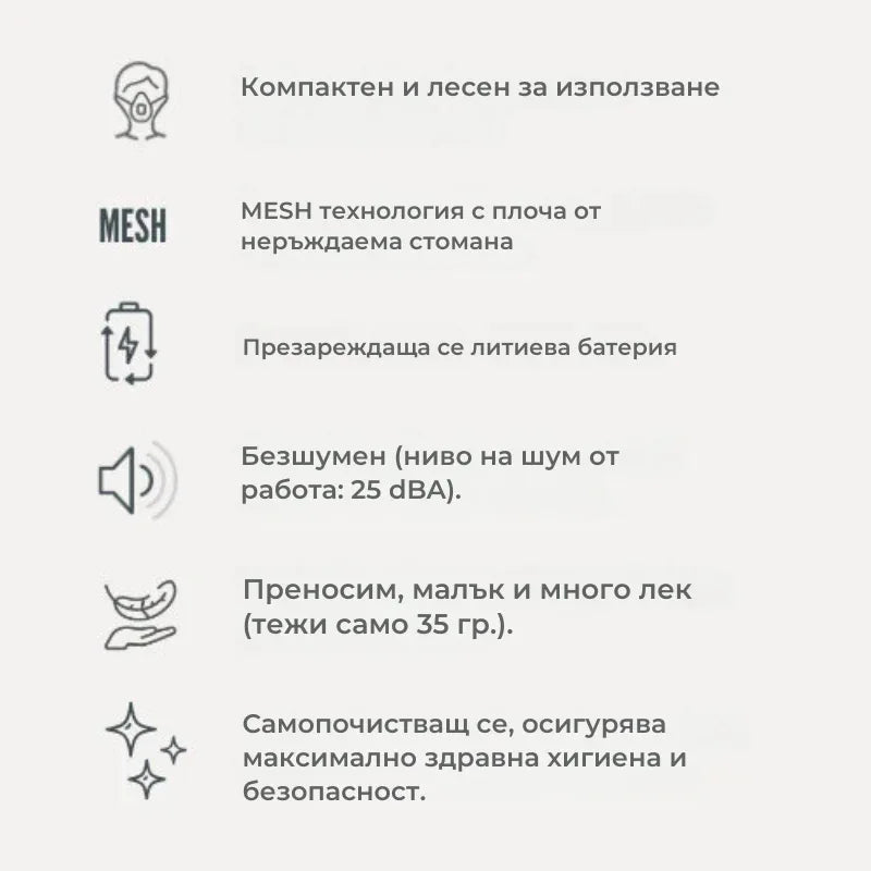 5078 Nuvita преносим MESH инхалатор by Nuvita