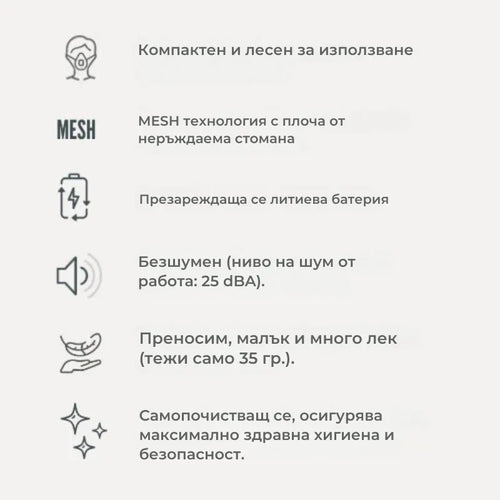 5078 Nuvita преносим MESH инхалатор by Nuvita