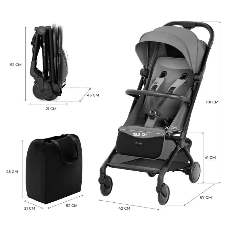 KinderKraft PILOT 2 бебешка количка PLATINUM GRAY by KinderKraft
