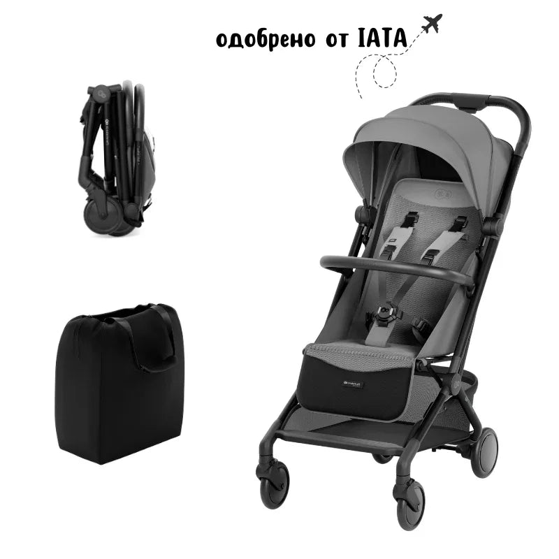 KinderKraft PILOT 2 бебешка количка PLATINUM GRAY by KinderKraft
