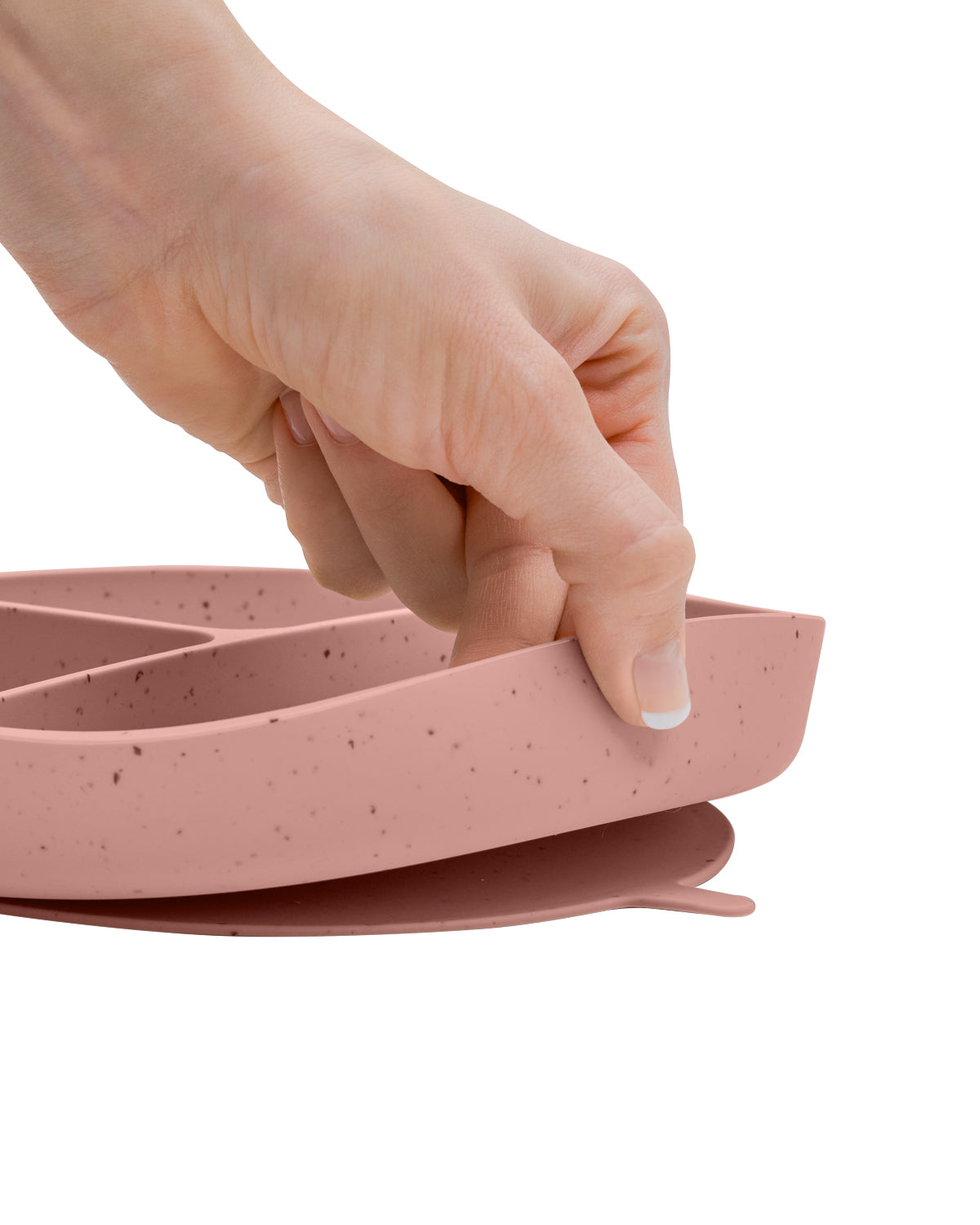 Чиния с отделения и вакуумно дъно Platinum Silicone Blush by Kikkaboo