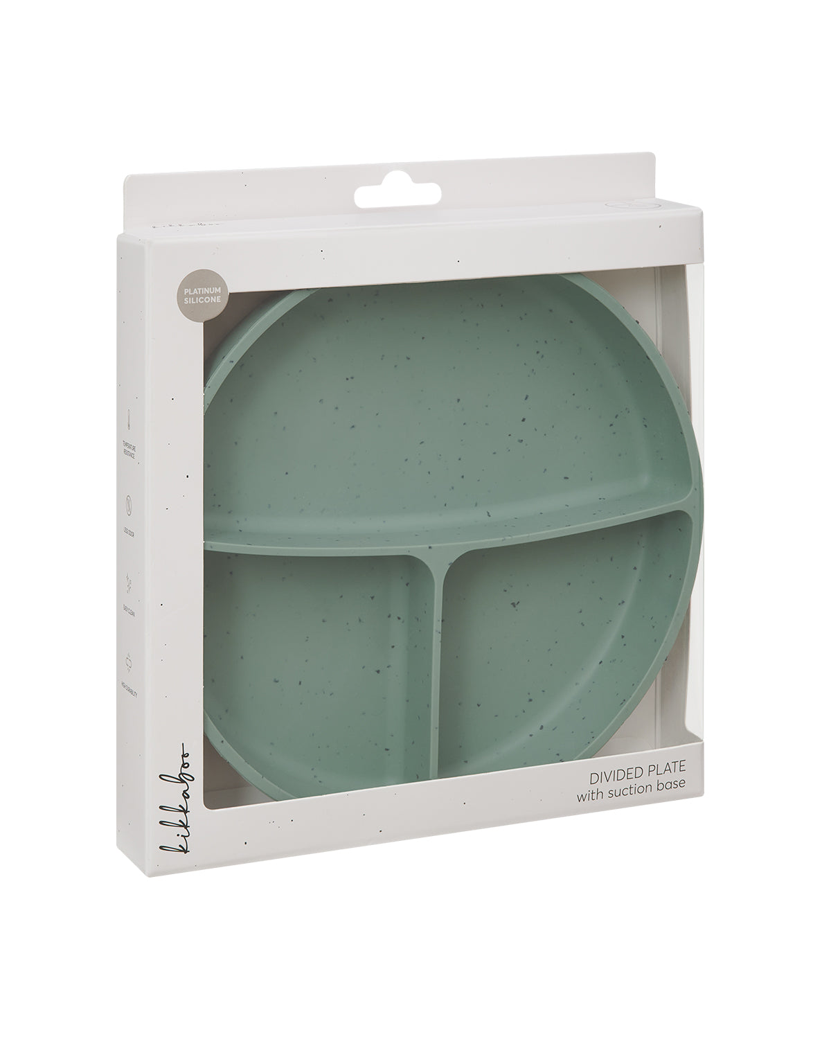 Чиния с отделения и вакуумно дъно Platinum Silicone Sage by Kikkaboo
