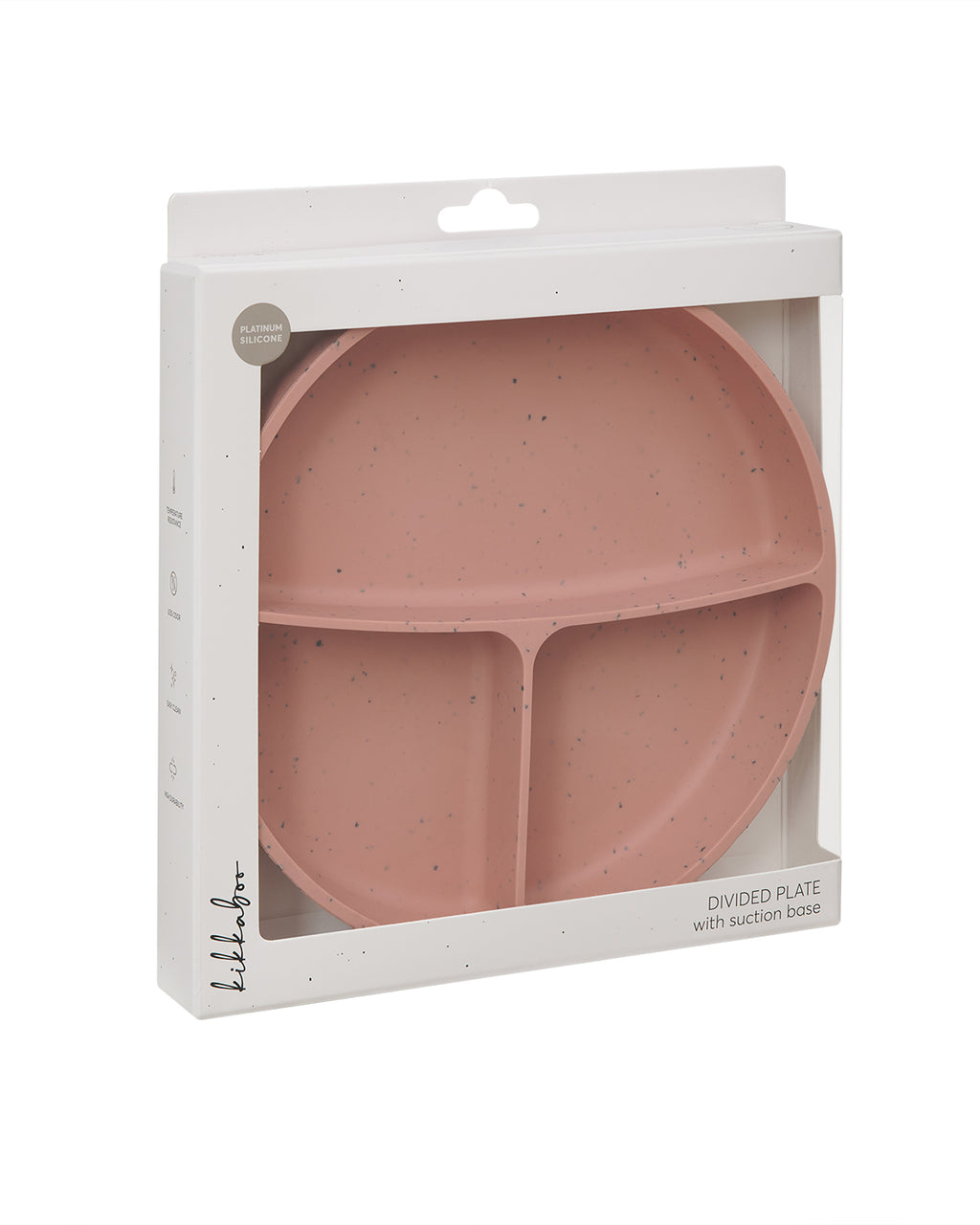 Чиния с отделения и вакуумно дъно Platinum Silicone Blush by Kikkaboo