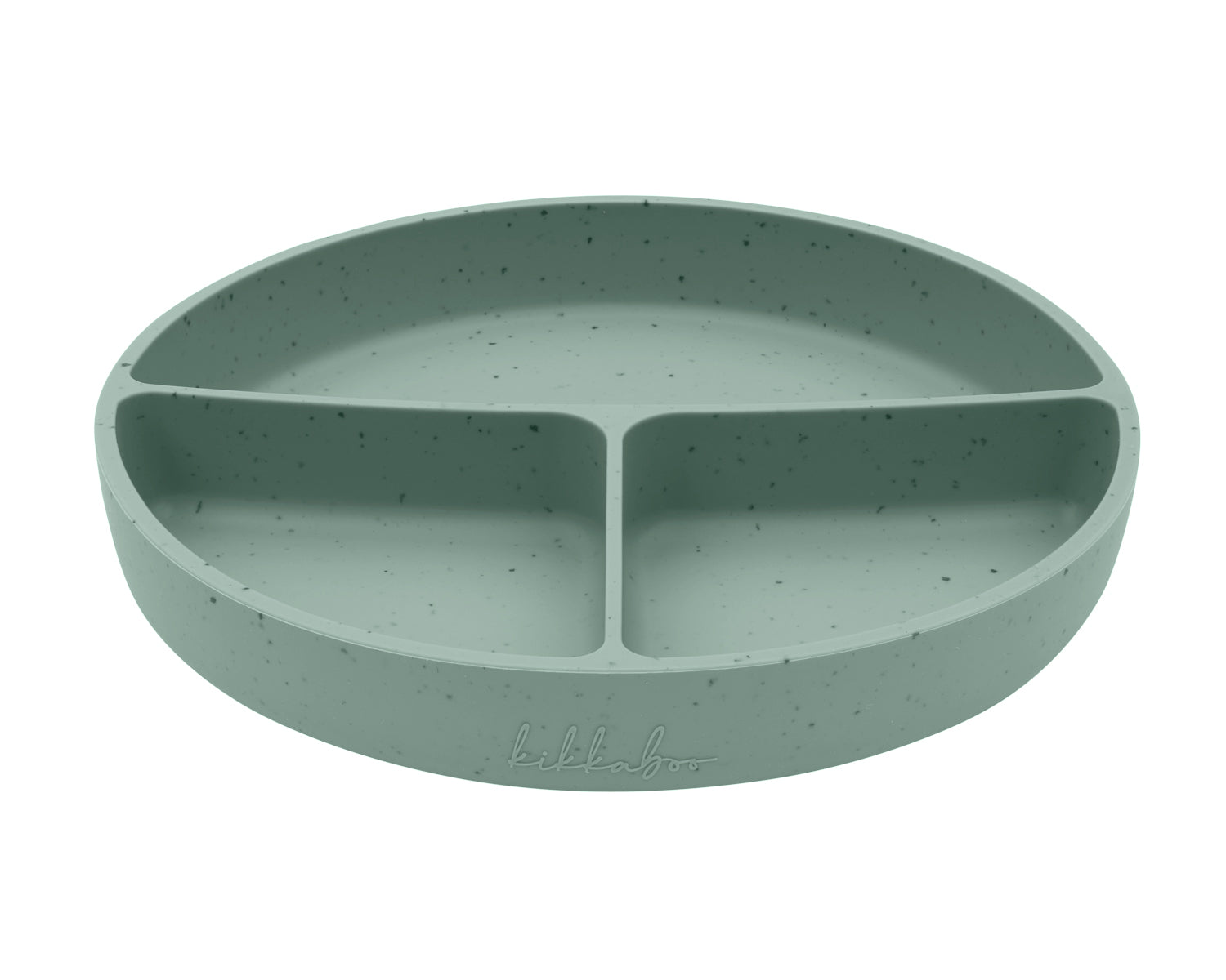 Чиния с отделения и вакуумно дъно Platinum Silicone Sage by Kikkaboo