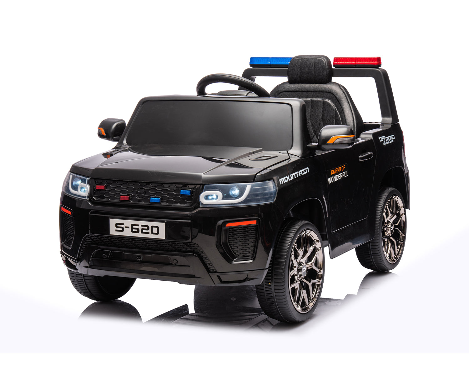 Акумулаторна кола Polizei Black + батерия 12V/4AH by Kikkaboo