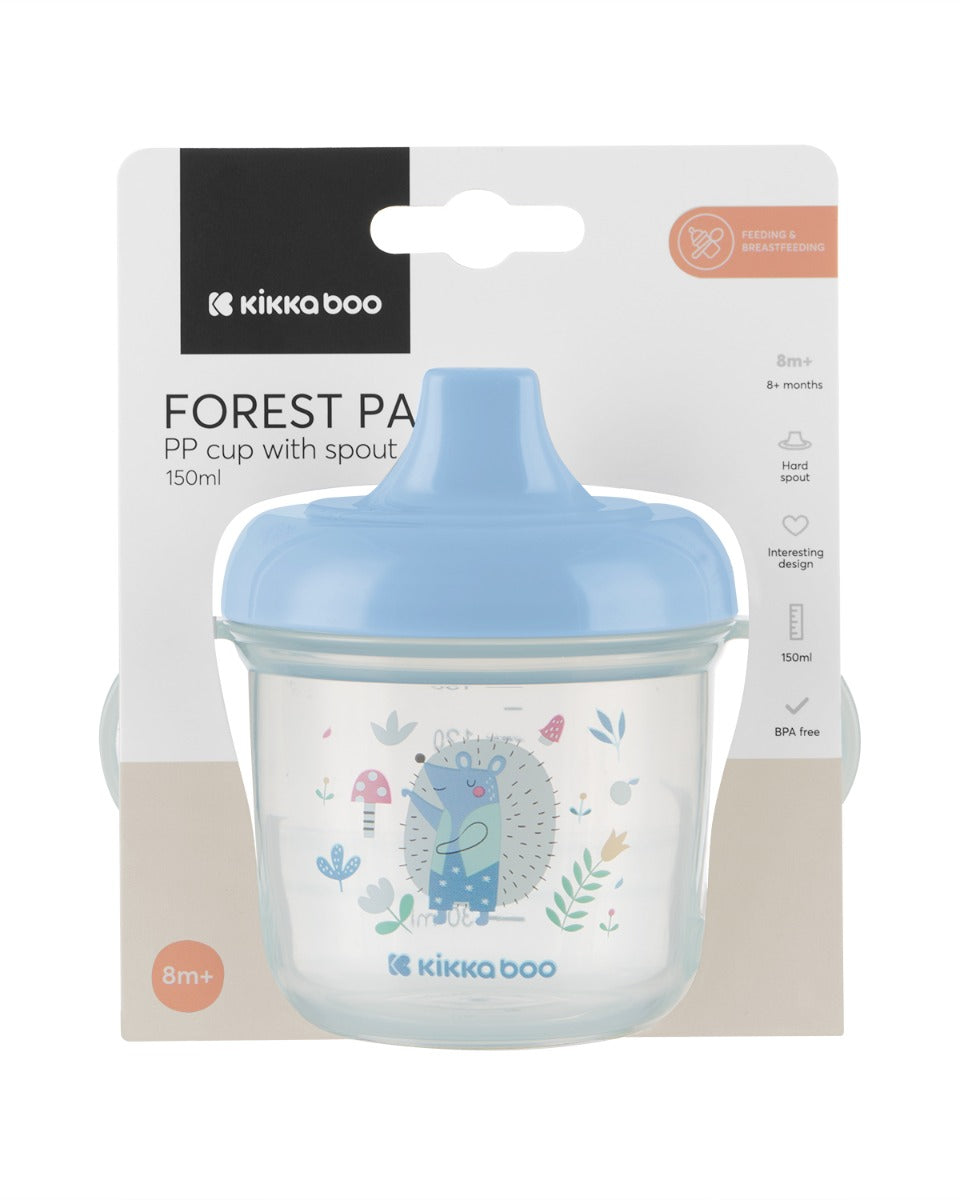 Чаша с твърд накрайник 150мл Forest Party Blue by Kikkaboo