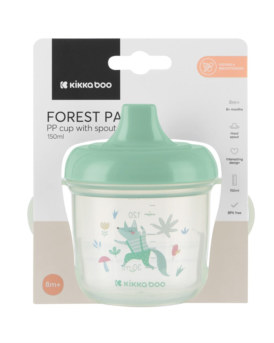 Чаша с твърд накрайник 150мл Forest Party Mint by Kikkaboo