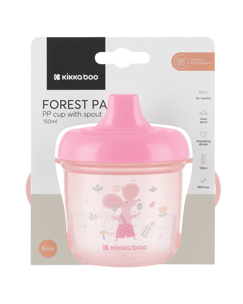 Чаша с твърд накрайник 150мл Forest Party Pink by Kikkaboo