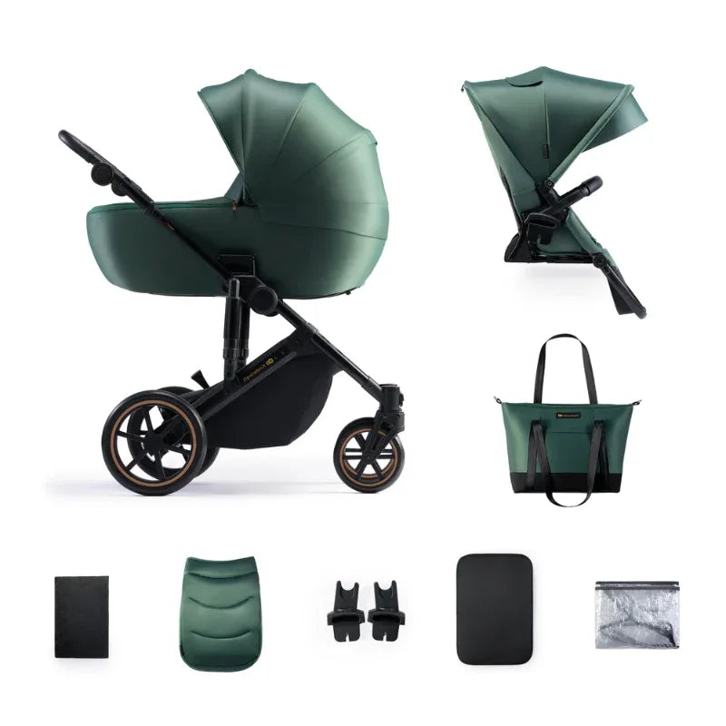 Kinderkraft Prime 2 бебешка количка 2в1 DARK GREEN by KinderKraft