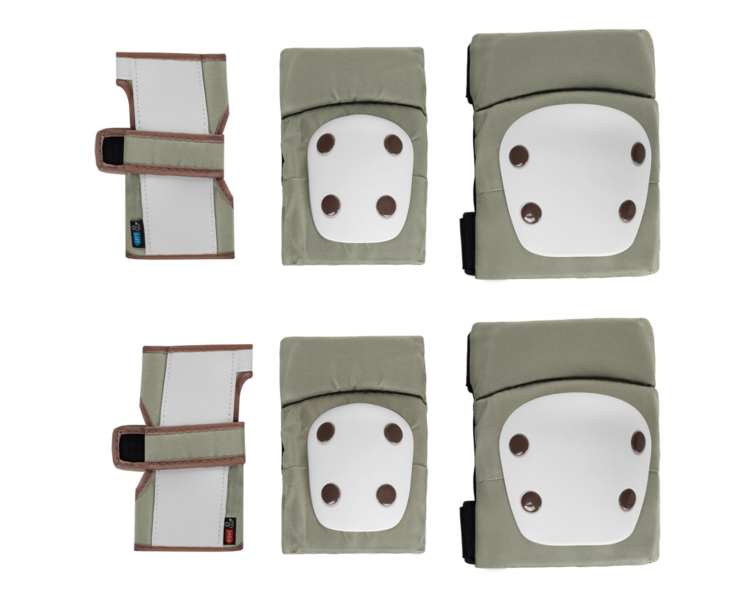 Комплект протектори за колене и лакти Army Green by Kikkaboo