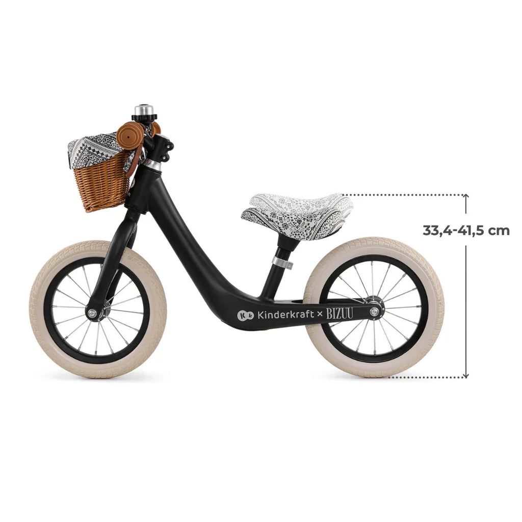 Kinderkraft RAPID 2 колело за баланс BIZUU BLACK by KinderKraft