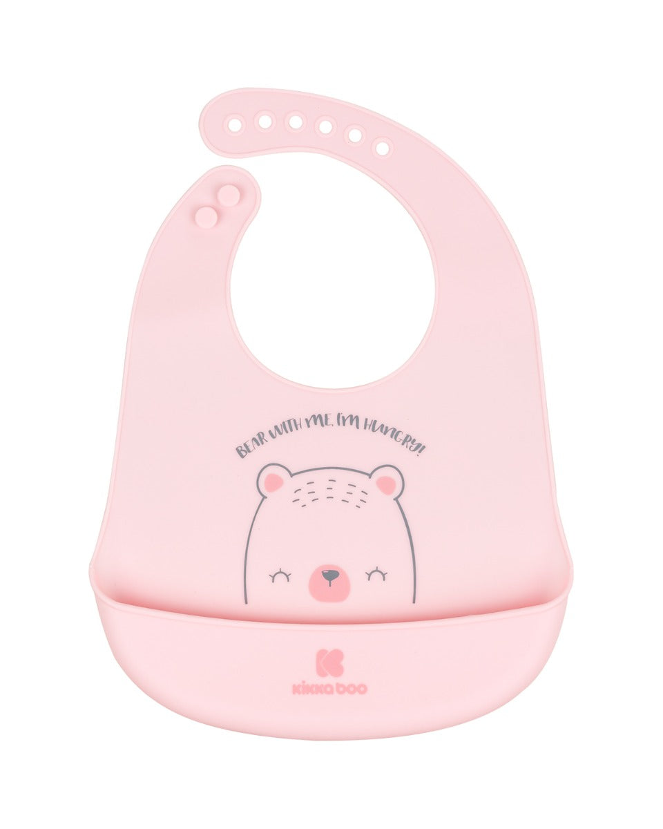 Лигавник силиконов Bear with me Pink by Kikkaboo