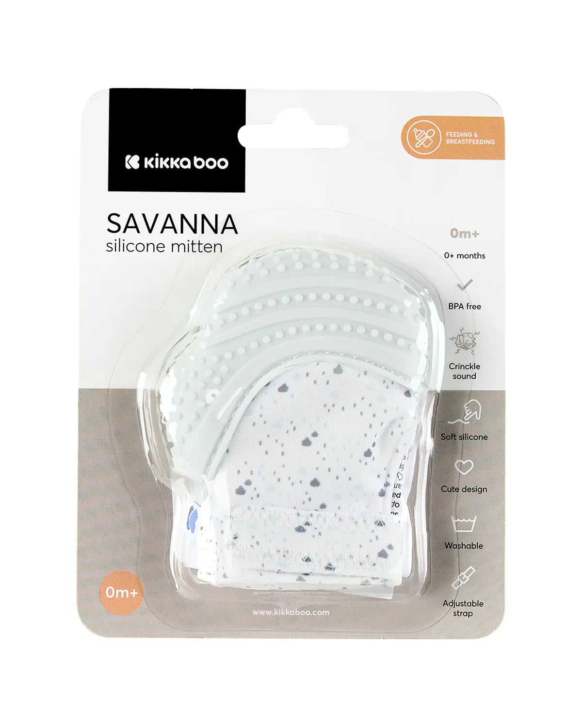 Ръкавица за венци и зъби Savanna Blue by Kikkaboo
