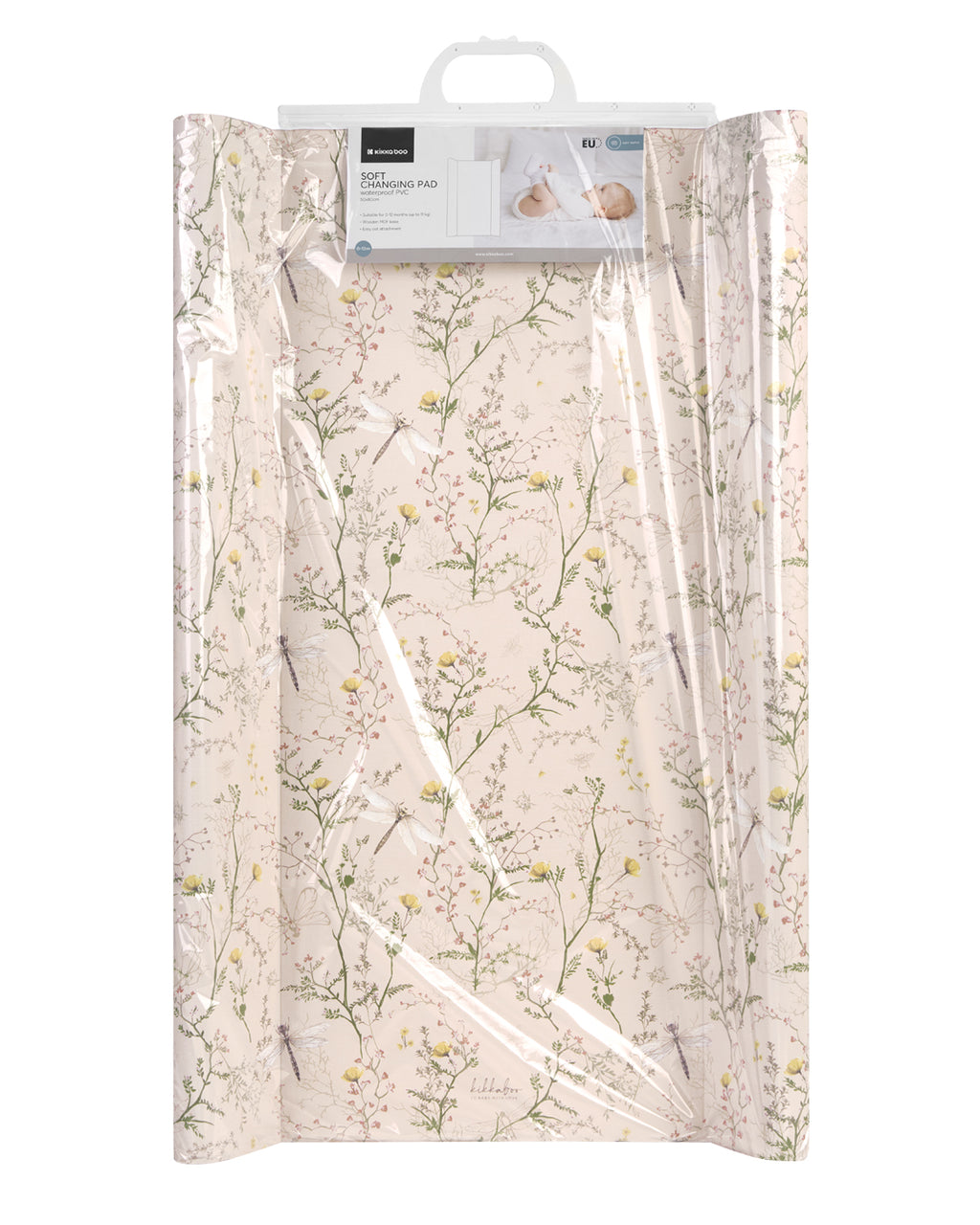 Мека PVC подложка за повиване 50х80см Secret Garden Beige by Kikkaboo
