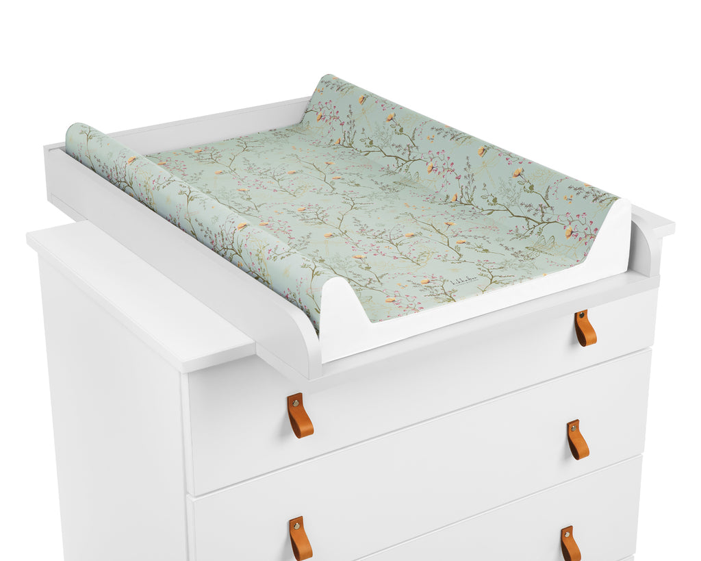 Мека PVC подложка за повиване 50х80см Secret Garden Green by Kikkaboo