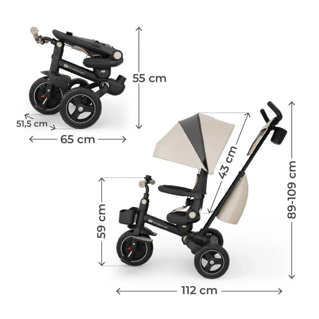 KinderKraft SPINSTEP 2 PLUS триколка БЕЖОВА by KinderKraft