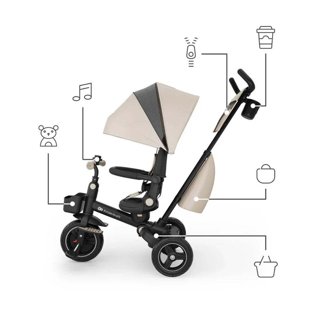 KinderKraft SPINSTEP 2 PLUS триколка БЕЖОВА by KinderKraft