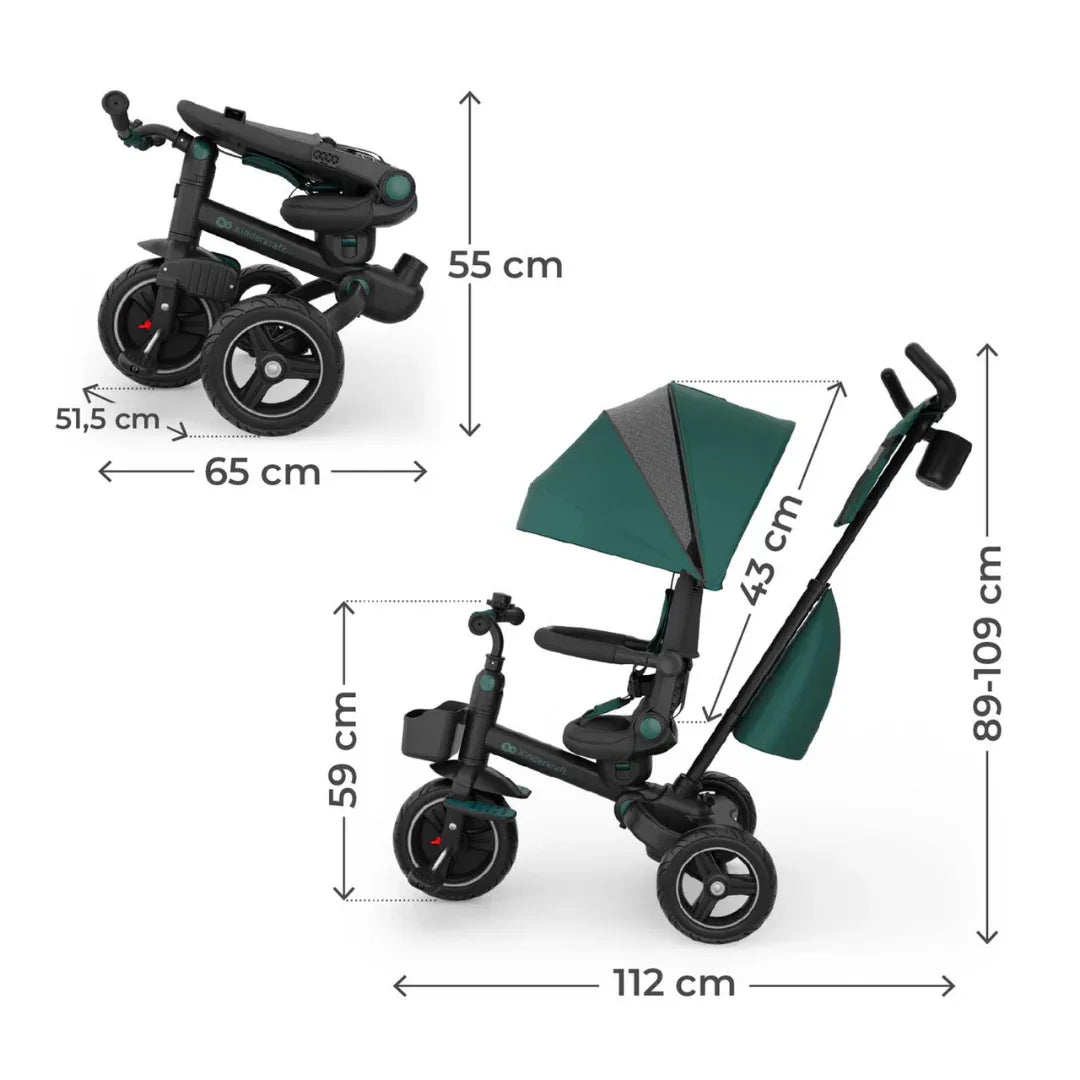 KinderKraft SPINSTEP 2 PLUS триколка ЗЕЛЕНА by KinderKraft