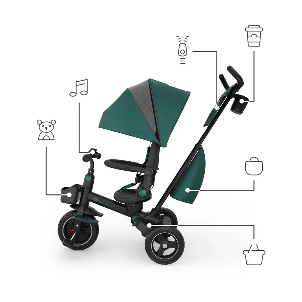 KinderKraft SPINSTEP 2 PLUS триколка ЗЕЛЕНА by KinderKraft