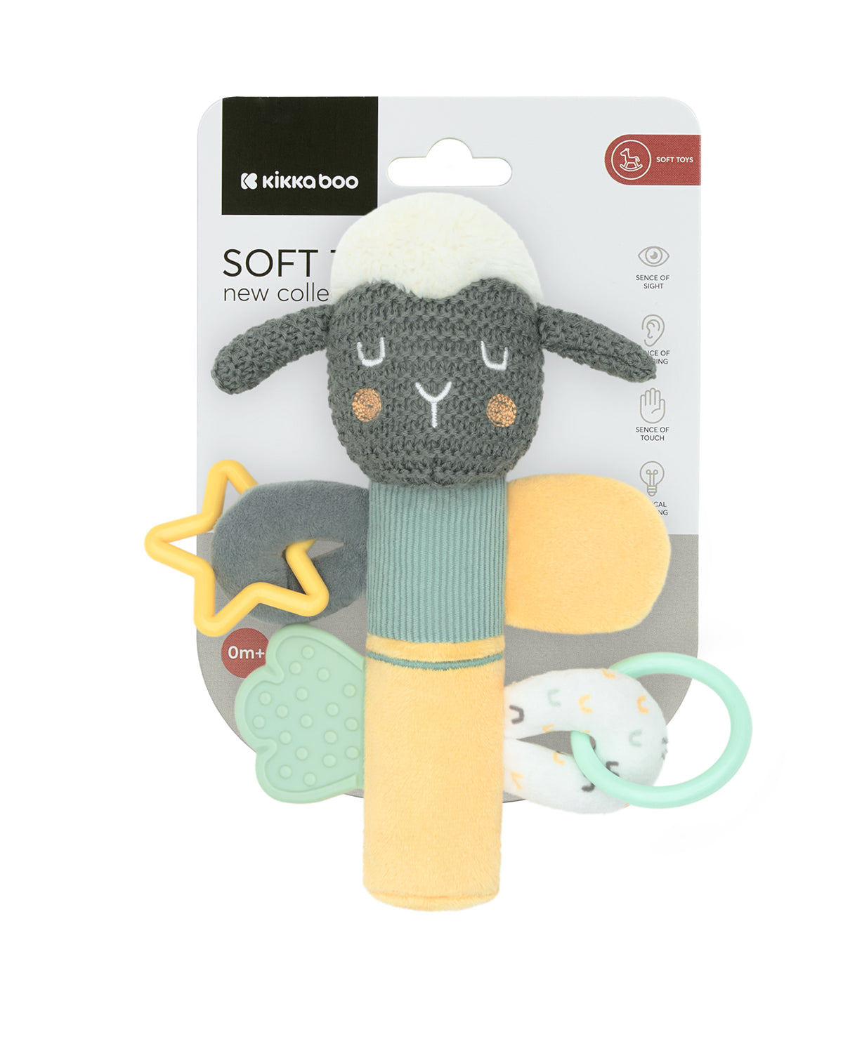 Занимателна играчка пискун Sleepy Sheep by Kikkaboo