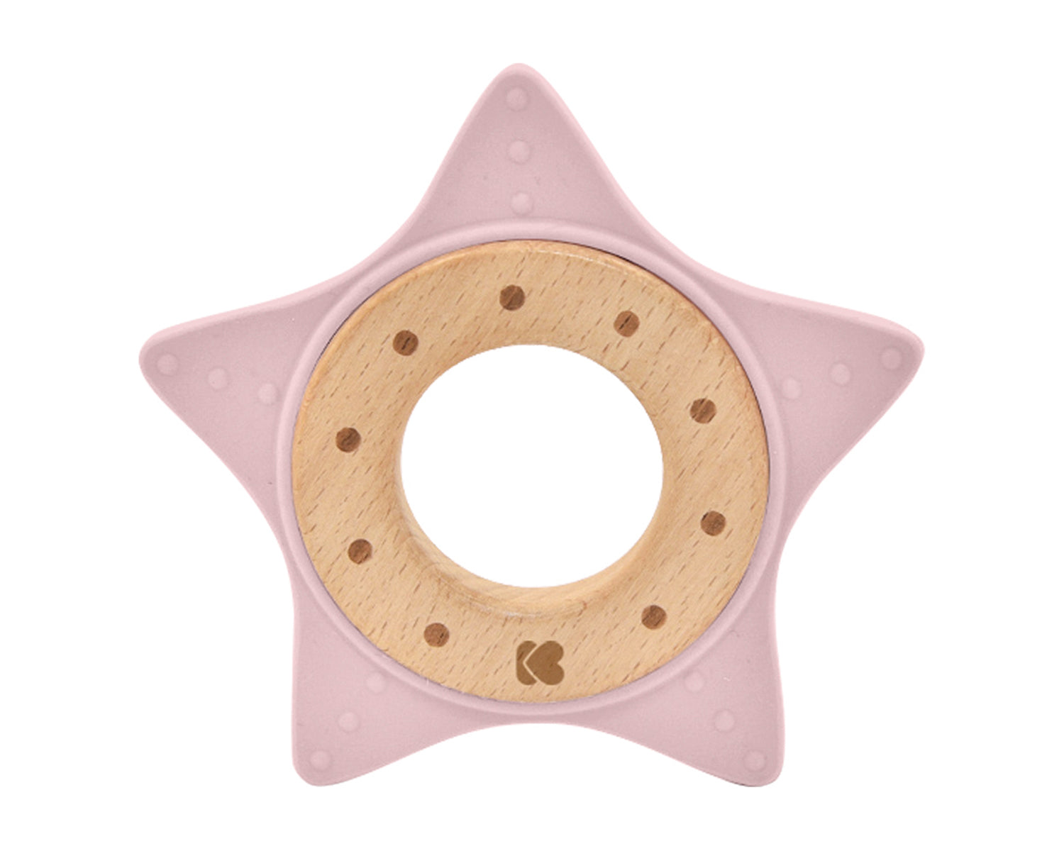 Чесалка дърво-силикон Star Pink by Kikkaboo