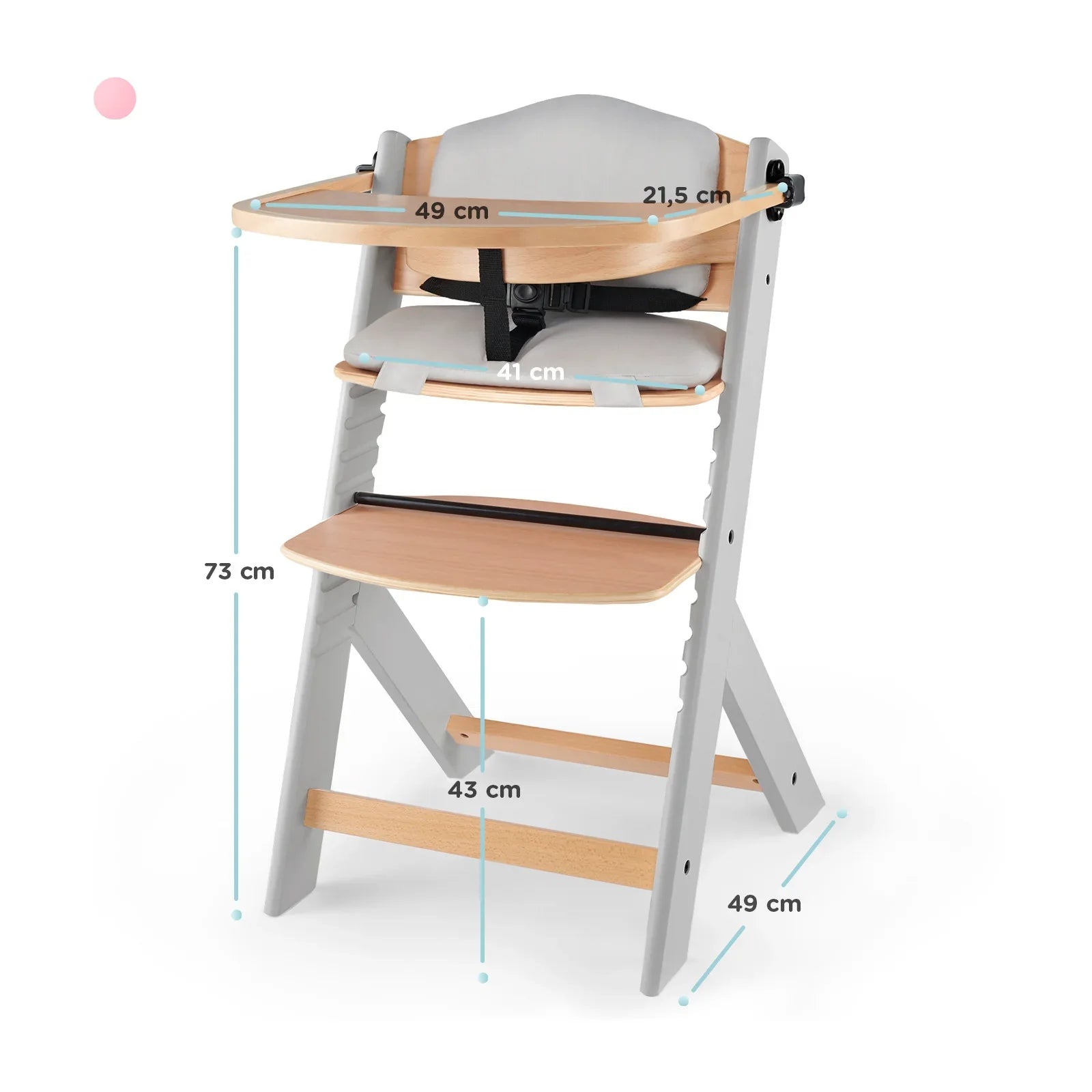 KinderKraft ст.за хр. + възглавница ENOCK сиво KHENOC0PGRY by KinderKraft
