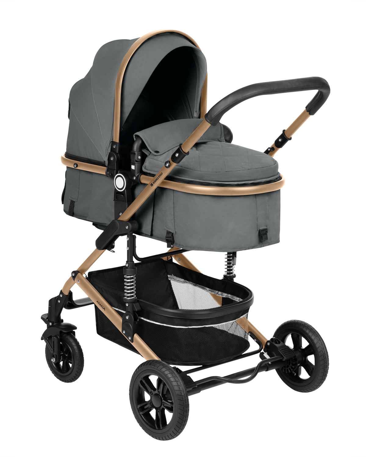 Комбинирана количка 3в1 трансф. седалка Amaia Dark Grey 2024 by Kikkaboo
