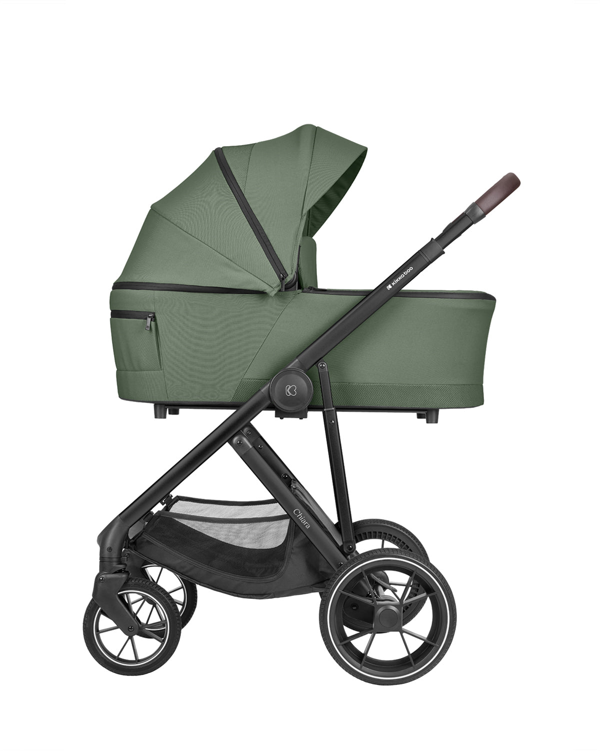 Комбинирана количка 3в1 с кош за новородено Chiara Army Green by Kikkaboo