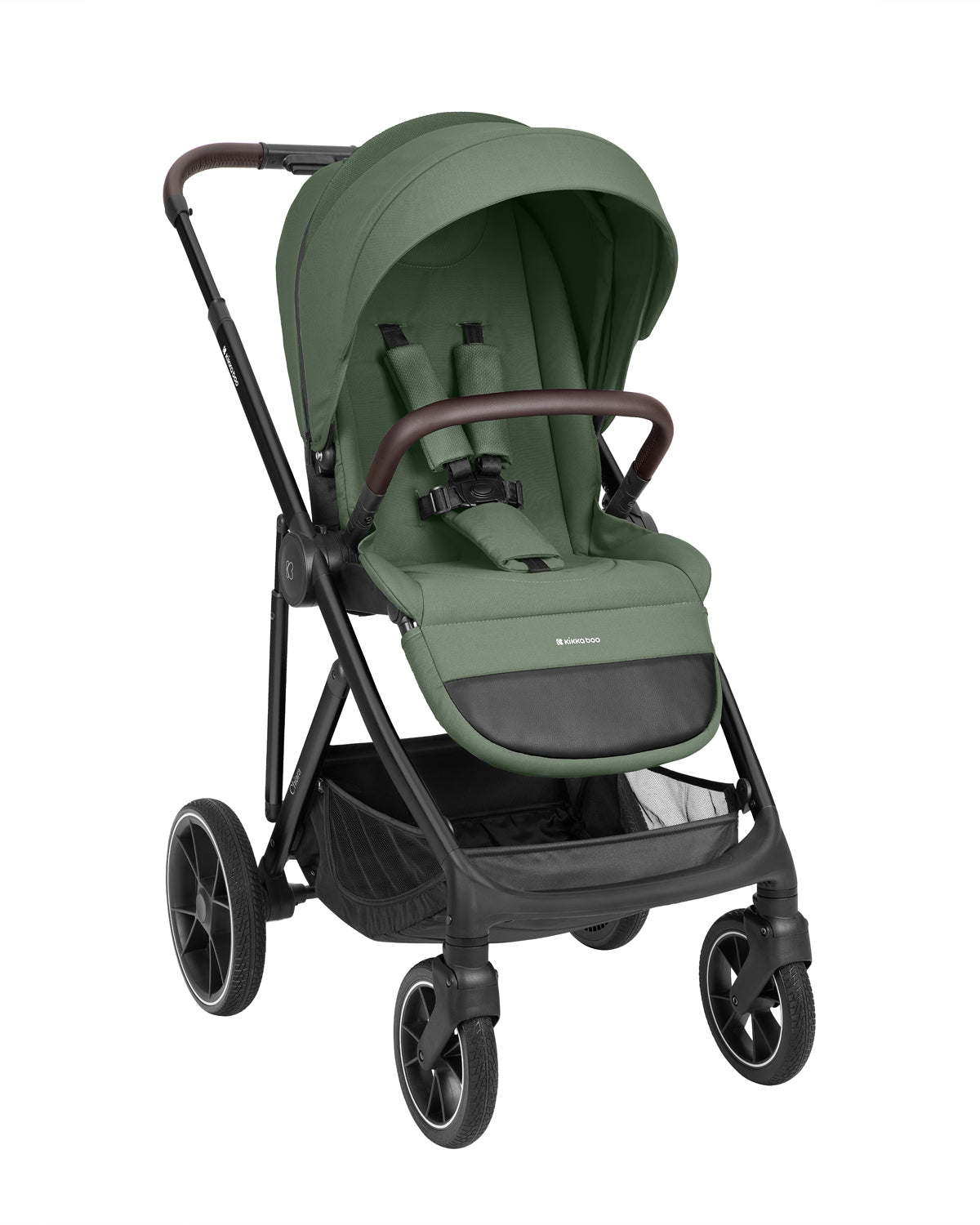 Комбинирана количка 3в1 с кош за новородено Chiara Army Green by Kikkaboo