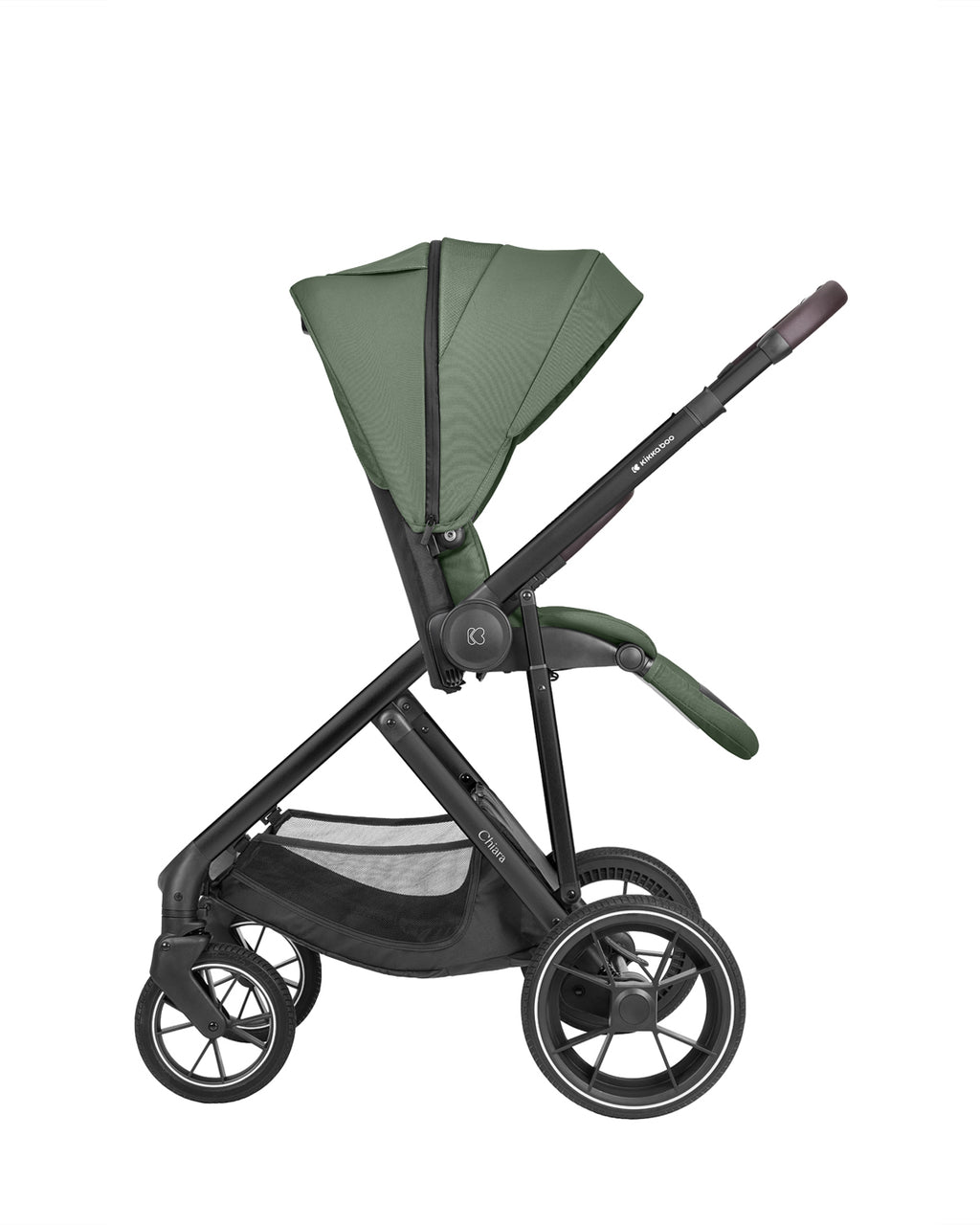 Комбинирана количка 3в1 с кош за новородено Chiara Army Green by Kikkaboo