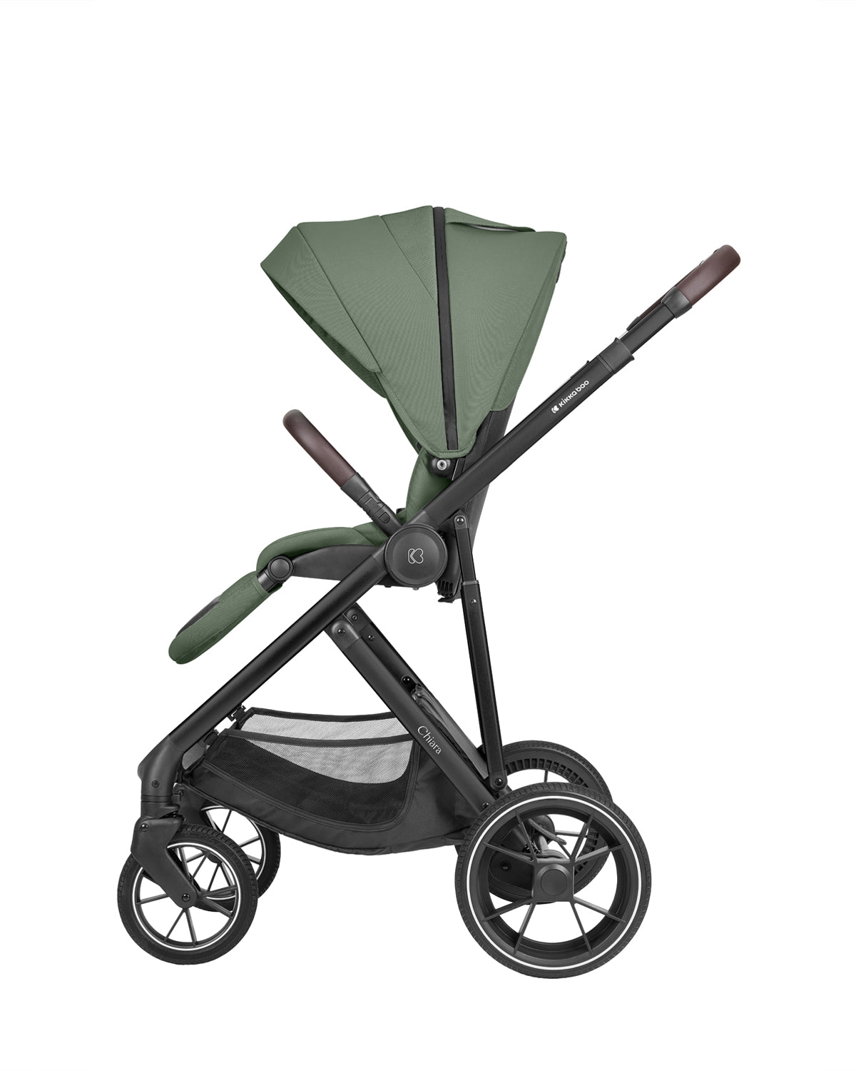 Комбинирана количка 3в1 с кош за новородено Chiara Army Green by Kikkaboo
