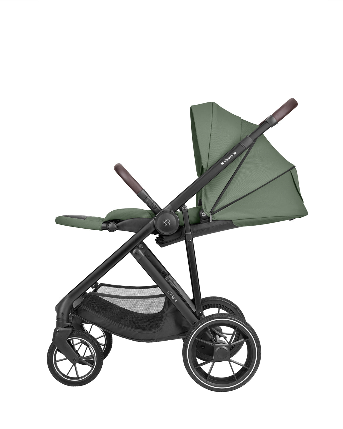 Комбинирана количка 3в1 с кош за новородено Chiara Army Green by Kikkaboo