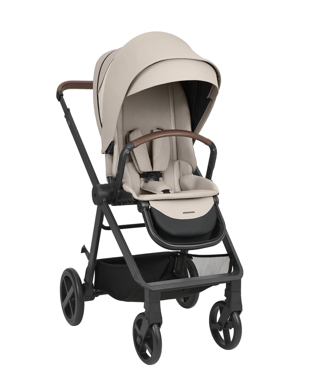 Комбинирана количка 3в1 с кош за новородено Mia Beige 2026 by Kikkaboo