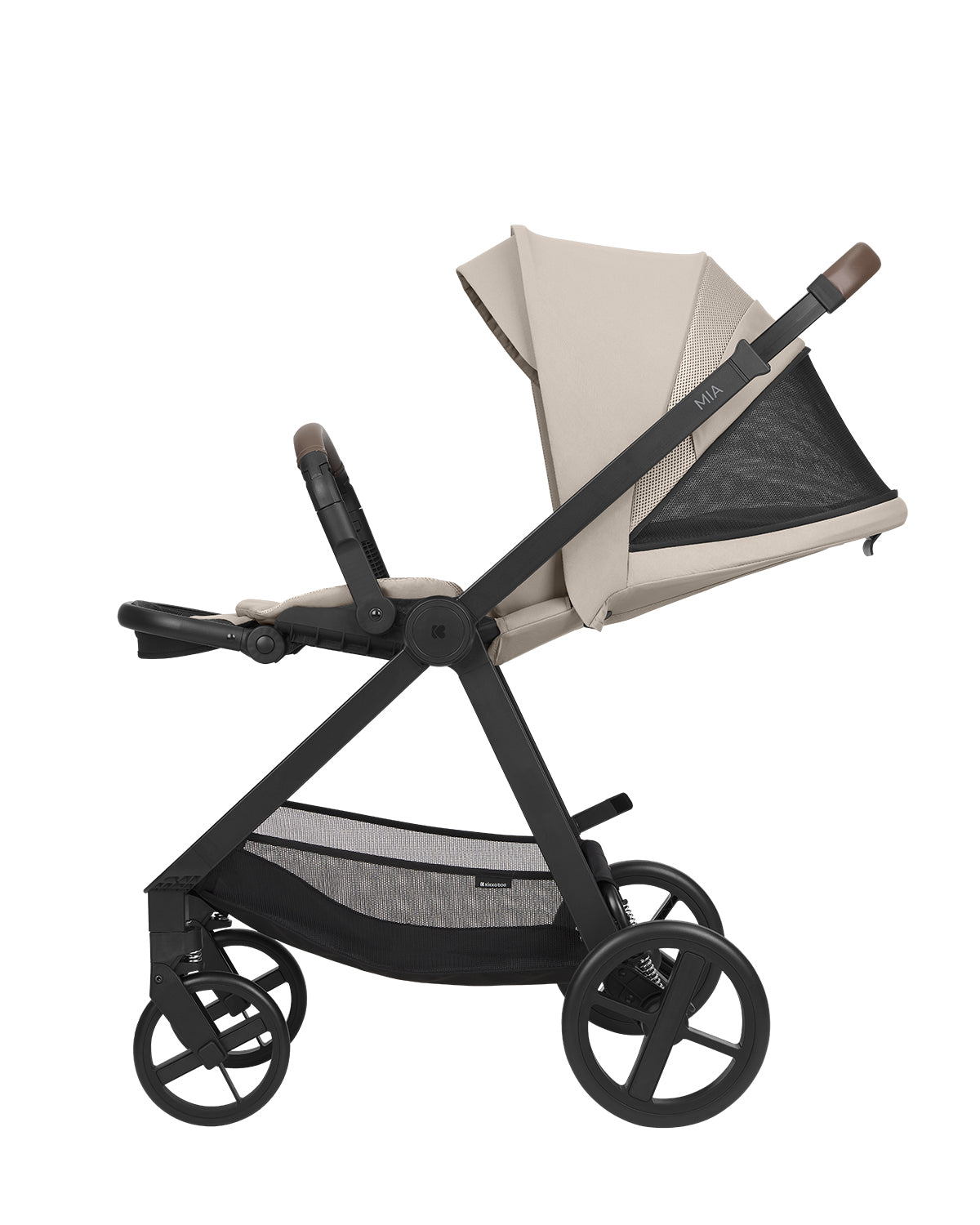 Комбинирана количка 3в1 с кош за новородено Mia Beige 2026 by Kikkaboo