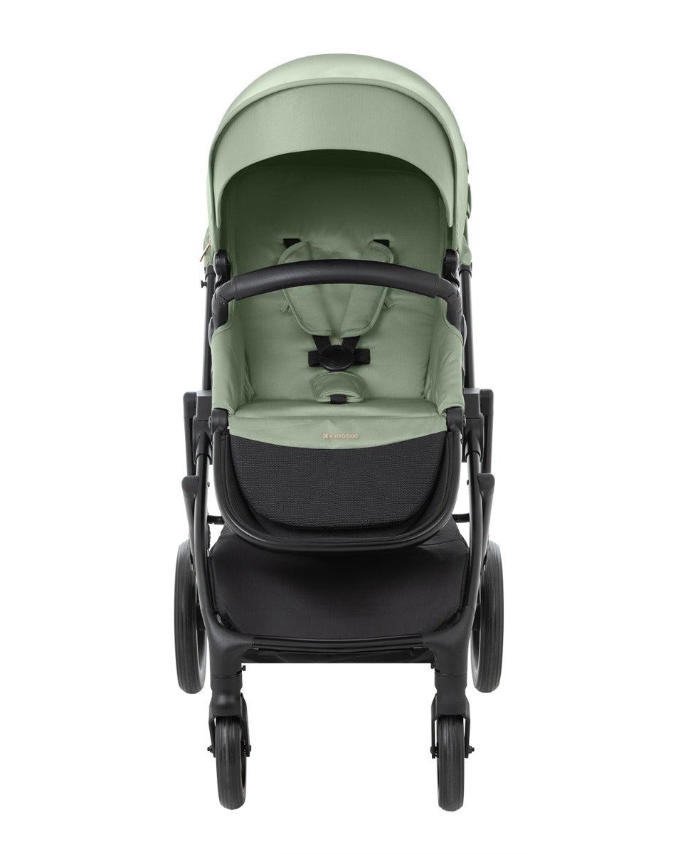 Комбинирана количка 2в1 с кош за новородено Thea Army Green 2024 by Kikkaboo