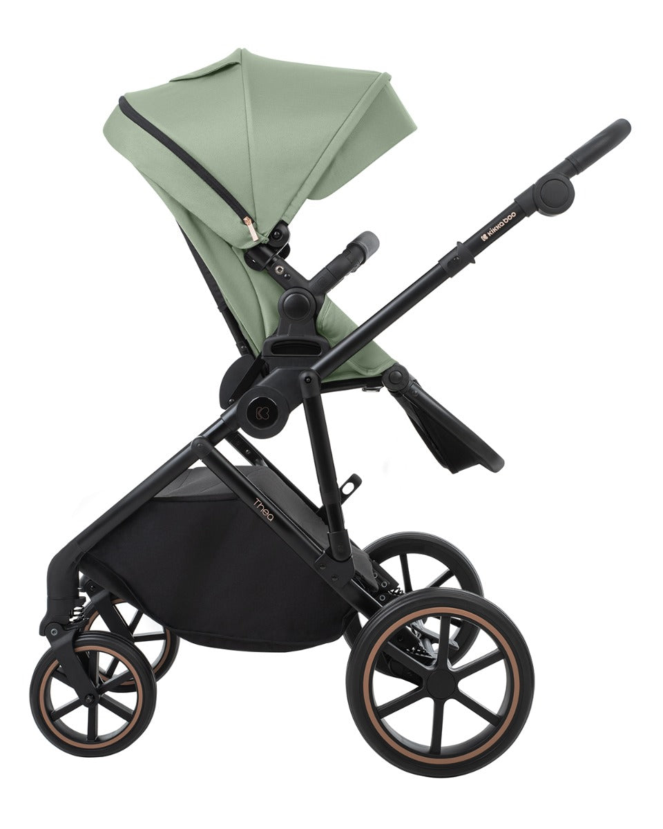 Комбинирана количка 2в1 с кош за новородено Thea Army Green 2024 by Kikkaboo