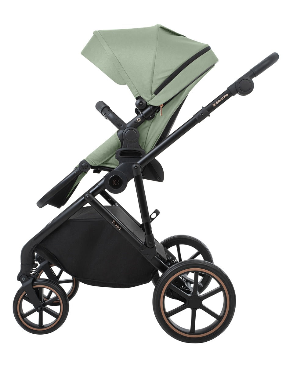 Комбинирана количка 2в1 с кош за новородено Thea Army Green 2024 by Kikkaboo
