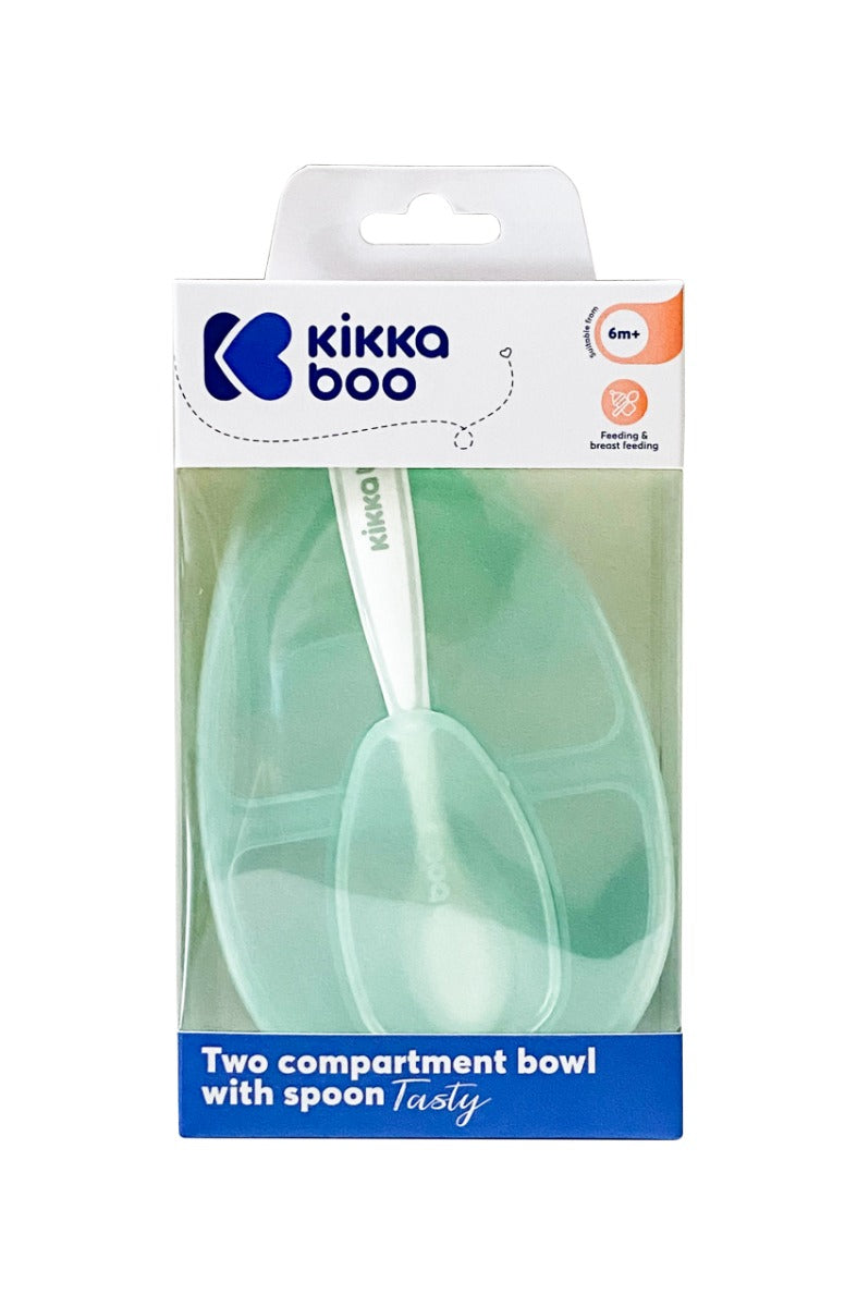 Купа с 2 отделения и лъжица Tasty Mint by Kikkaboo