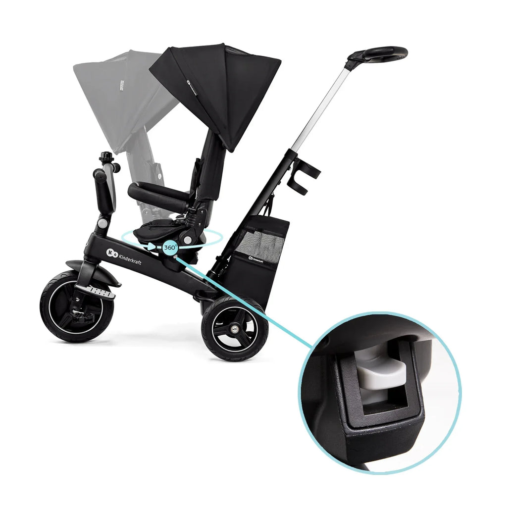 KinderKraft EASYTWIST черна триколка KREASY00BLK0000 by KinderKraft