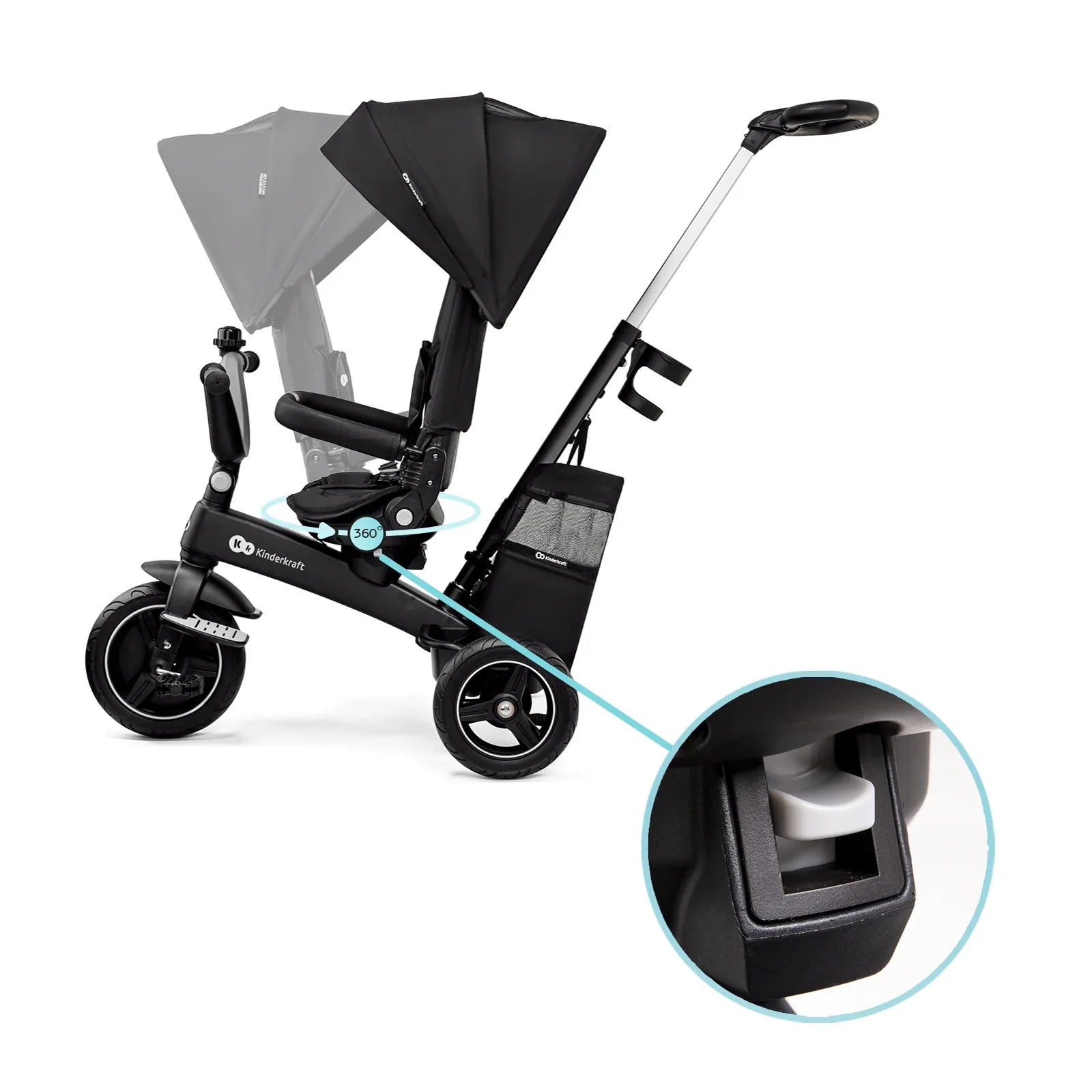KinderKraft EASYTWIST черна триколка KREASY00BLK0000 by KinderKraft