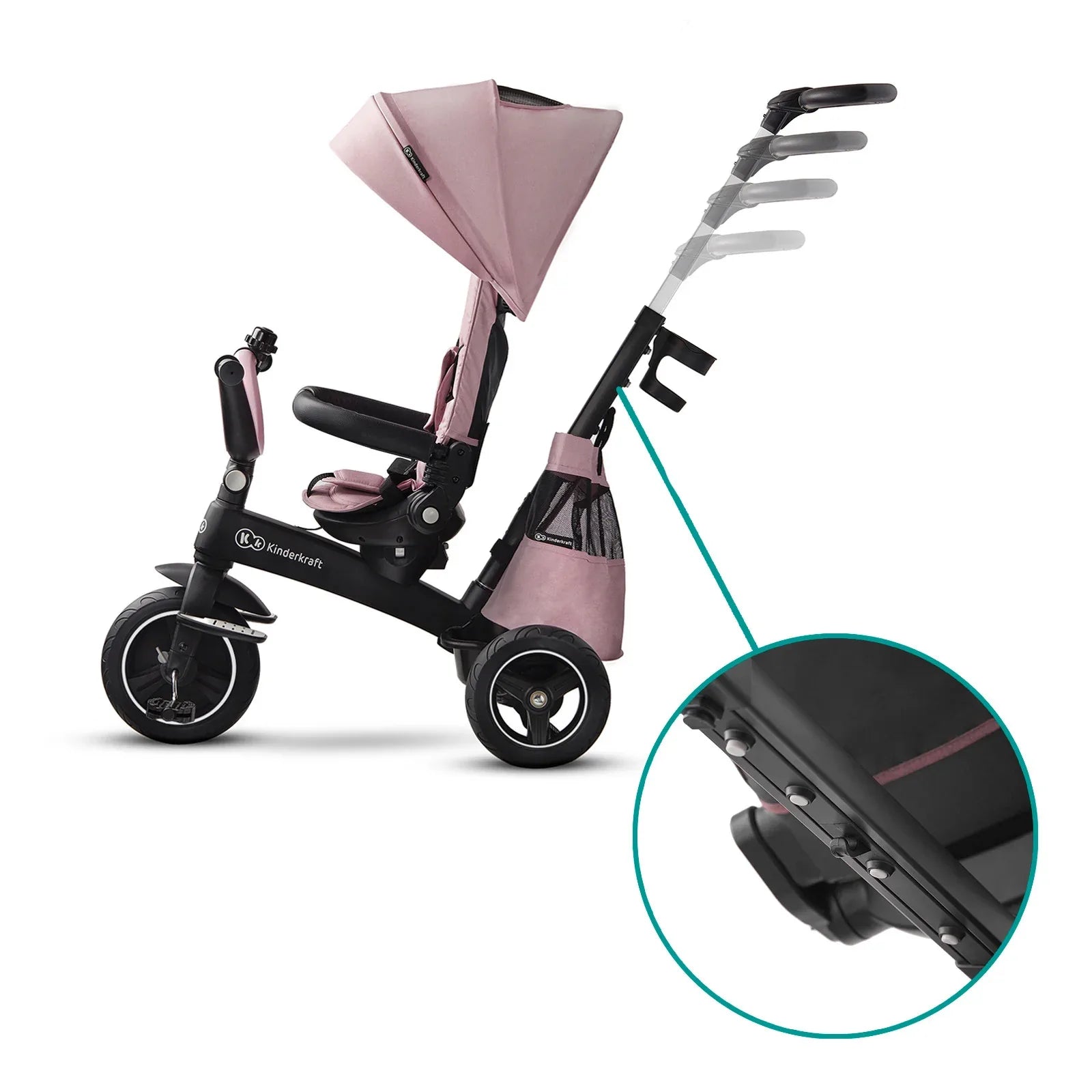 KinderKraft EASYTWIST розова триколка KKRETWIPNK by KinderKraft