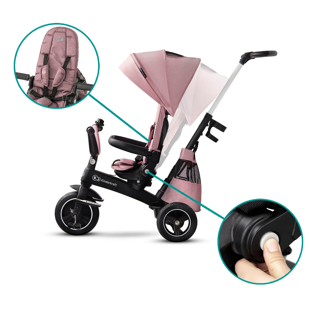 KinderKraft EASYTWIST розова триколка KKRETWIPNK by KinderKraft