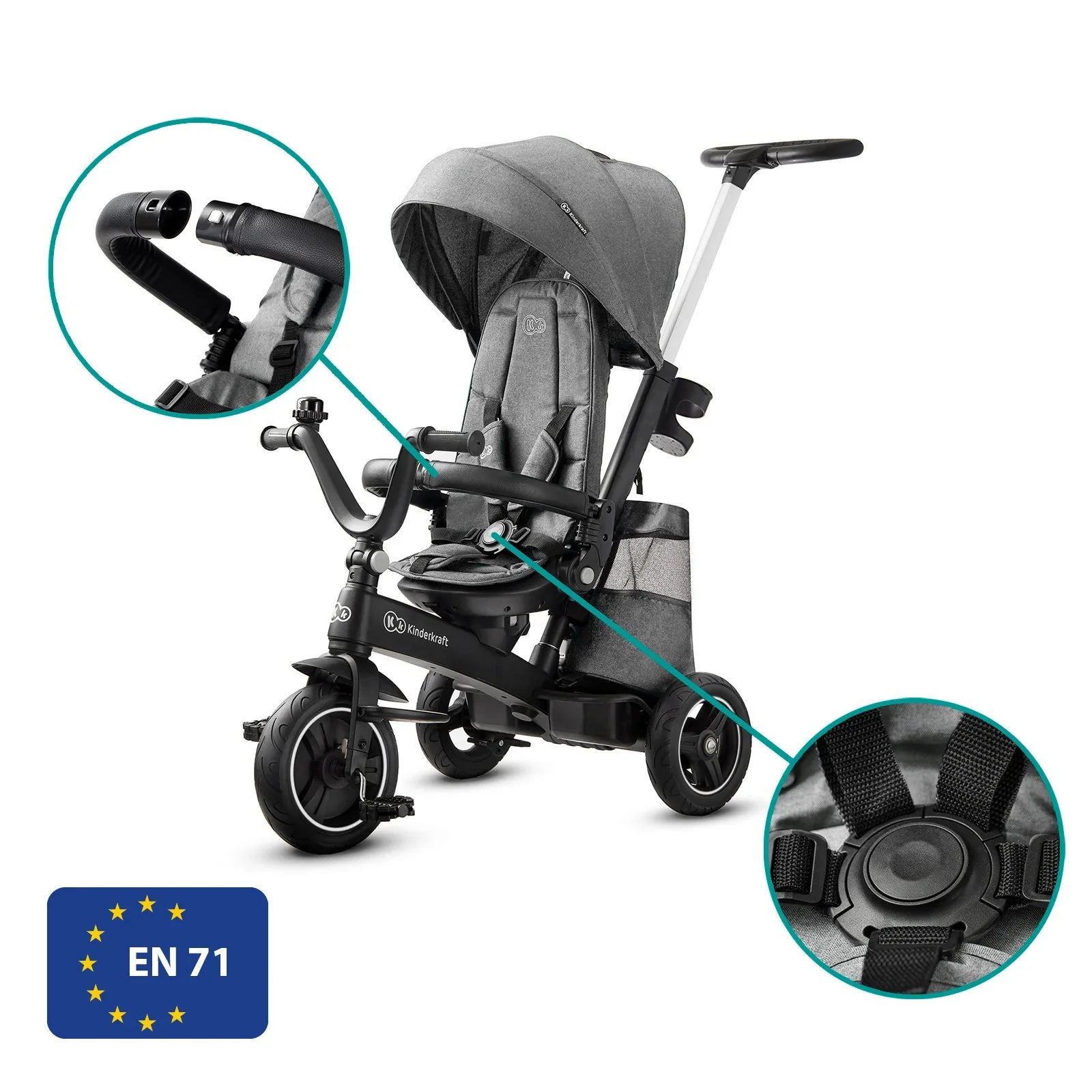 KinderKraft EASYTWIST сива триколка KKRETWIGRY by KinderKraft